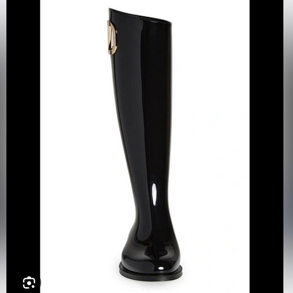 Valentino Garavani VLogo Tall Medallion Rain Boots - Picture 3 of 5
